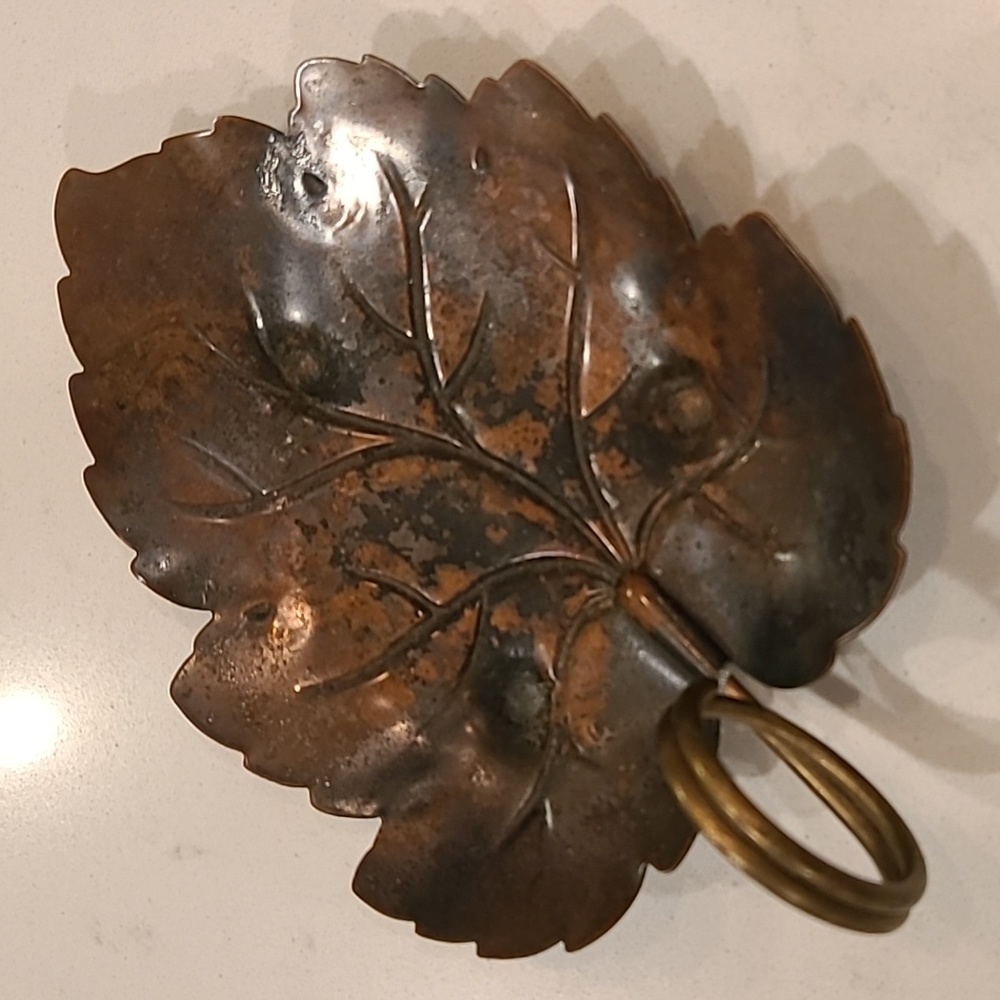 Vintage Copper Brass Leaf decorative piece